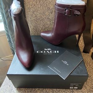 Coach Warm Oxblood boots with 3” heels, 6.5